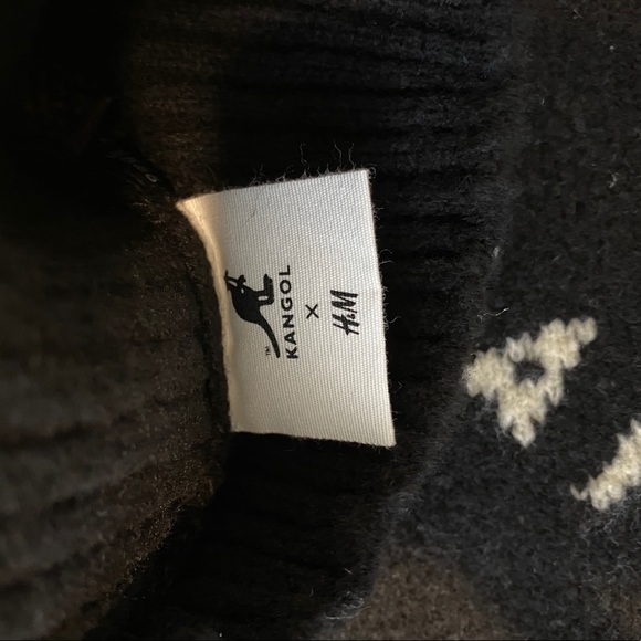 KANGOL x H&M Black and White Knit Sweater Size Medium BRAND NEW IN BAG w/tags! - Picture 8 of 12